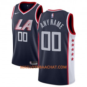 Maillot NBA Los Angeles Clippers Personnalisable 2018-19 Nike City Edition Navy Swingman - Homme
